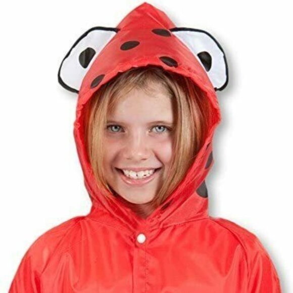 Cloud 9 Kid's Ladybug Raincoat 5-12Y Red - Picture 2 of 11